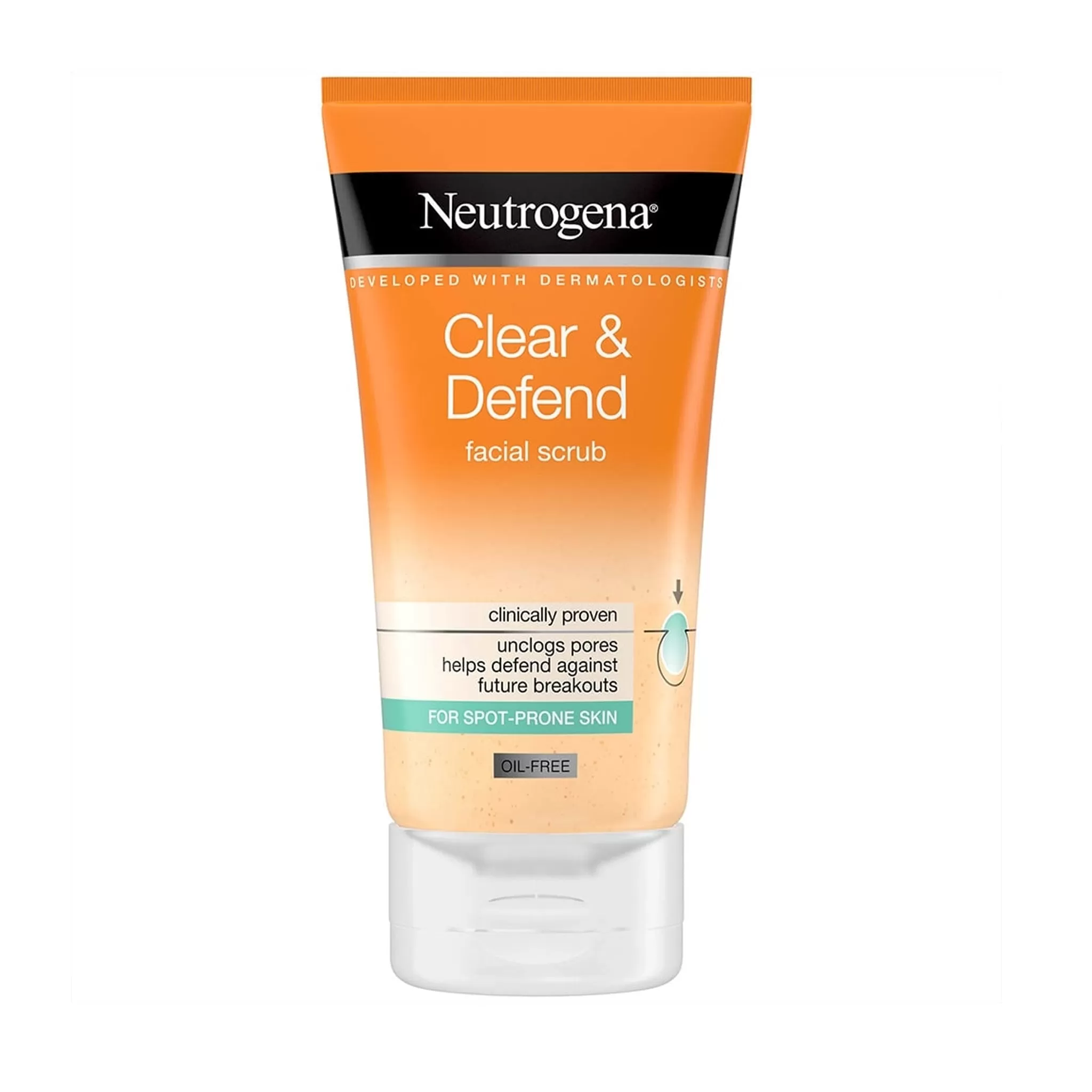 NEUTROGENA - CLEAR & DEFEND FACIAL SCRUB - 150ML