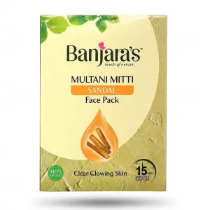 BANJARAS MULTANI MITTI + SANDAL FACE PACK POWDER - 100G