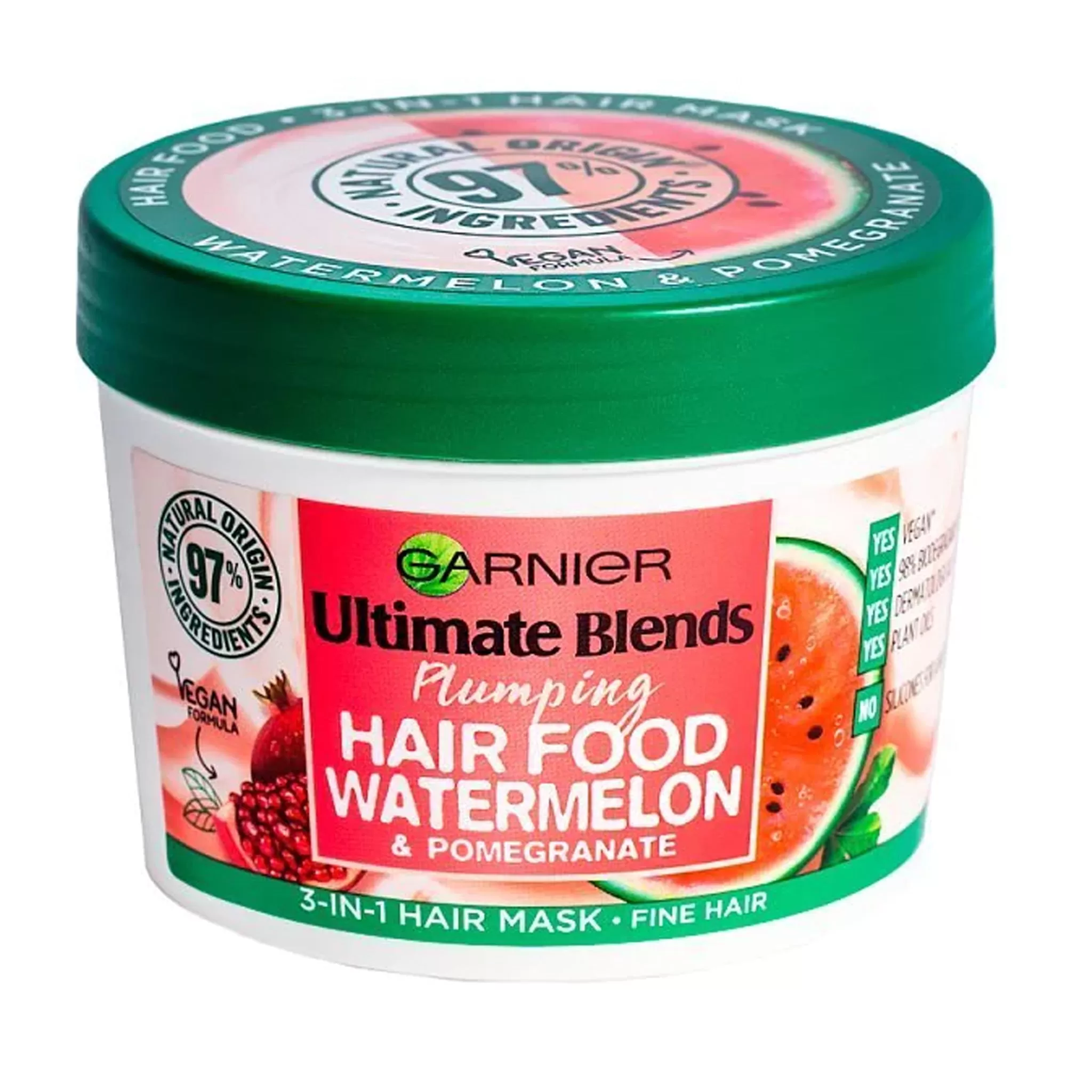 GARNIER PLUMPING HAIR FOOD WATERMELON POMEGRANATE 390ML
