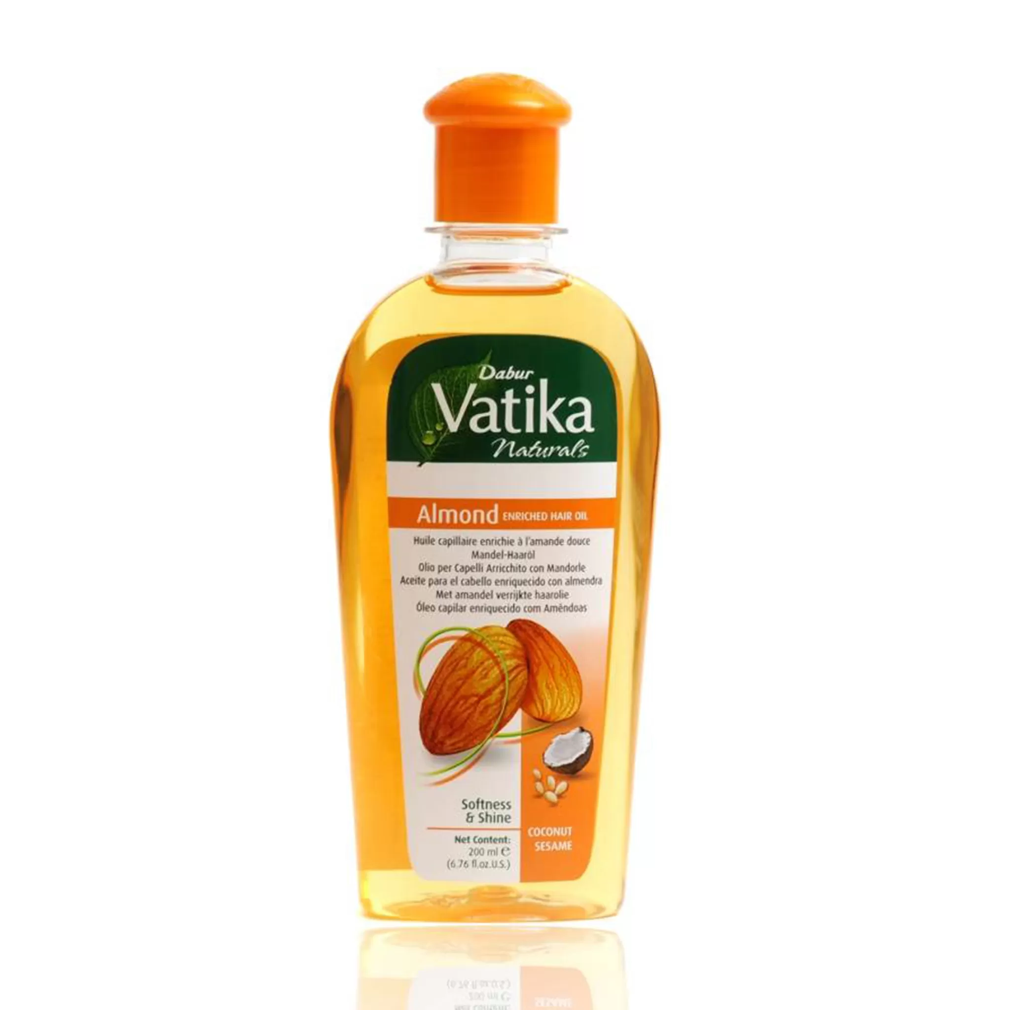 VATIKA ALMOND ENRICHED HAIR OIL FOR SOFTNESS SHINE 200ML