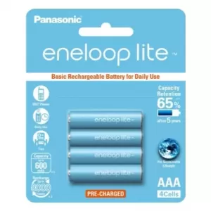 Panasonic Eneloop Lite AAA Rechargeable Batteries 4 PCS (600 mAh)