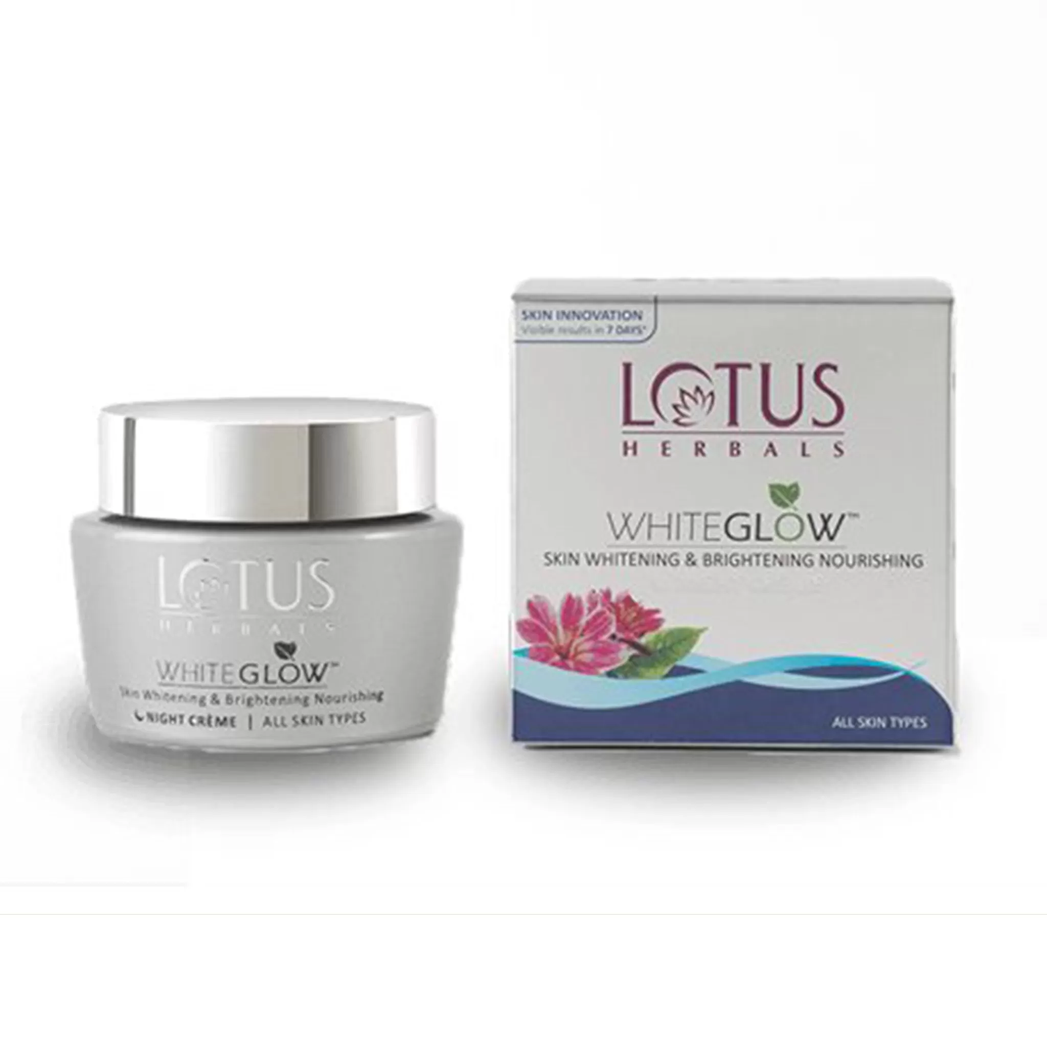 LOTUS HERBALS SKIN WHITENING BRIGHTENING NIGHT CREAM 60G