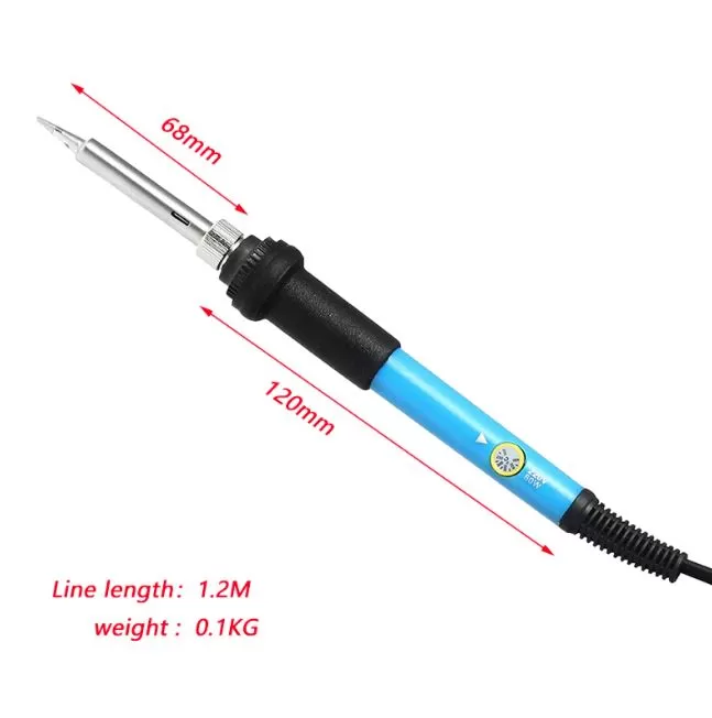 220V 60W Adjustable Temperature Electric Soldering Iron - image 4