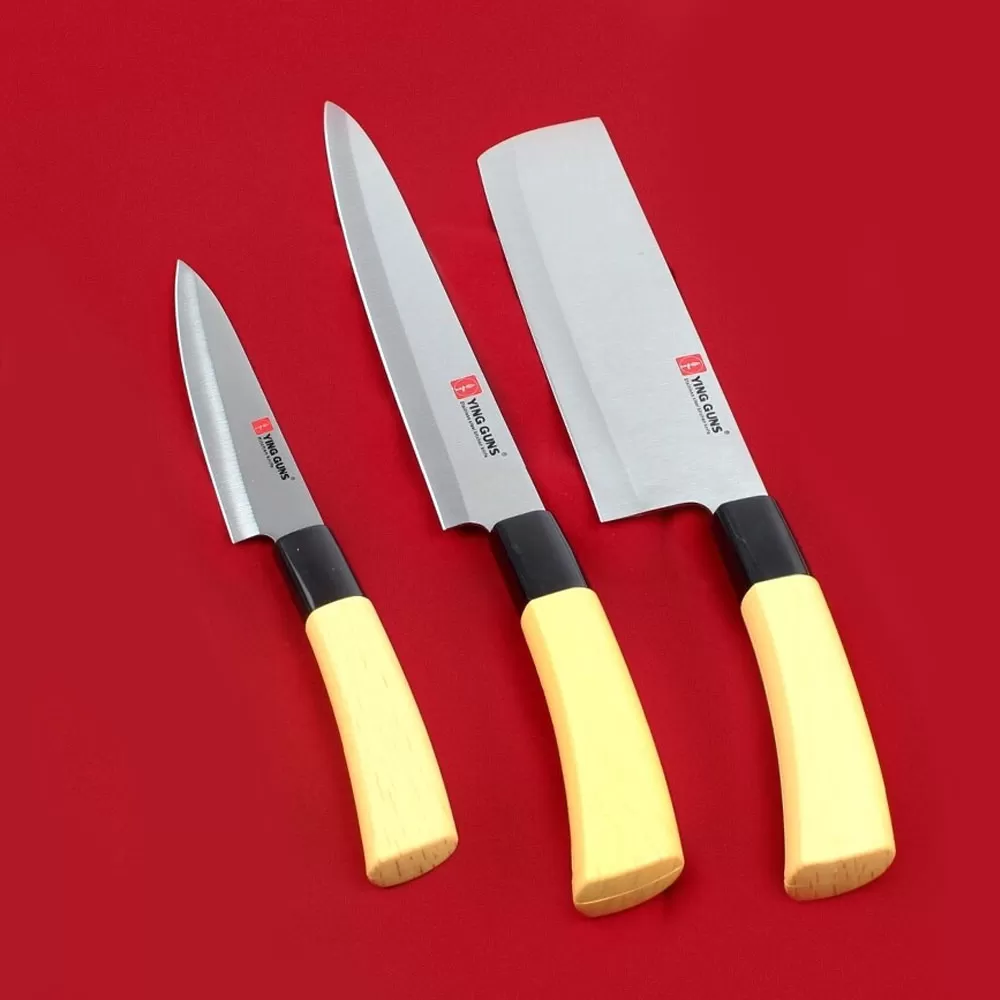 3 Pcs Jia Yuan Knife Set Stainless Steel - image 1