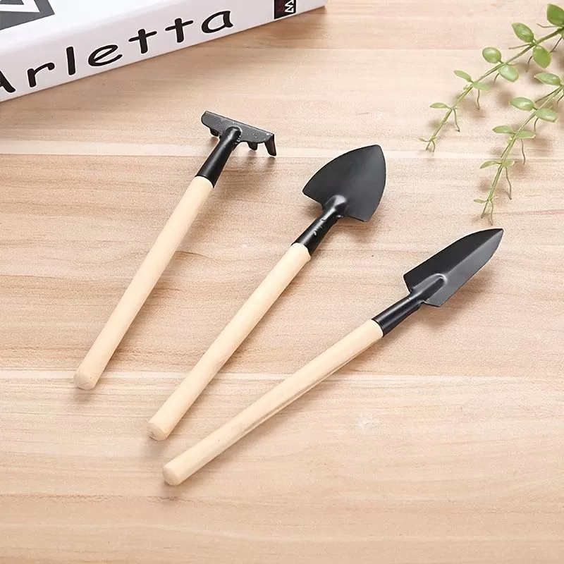 3 Pcs/set Mini Spade Shovel Harrow Flowerpot Tools - image 2