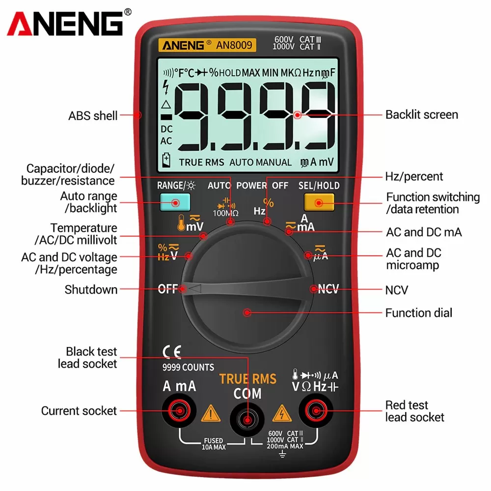 ANENG AN8008 Mini Digital Multimeter - image 2