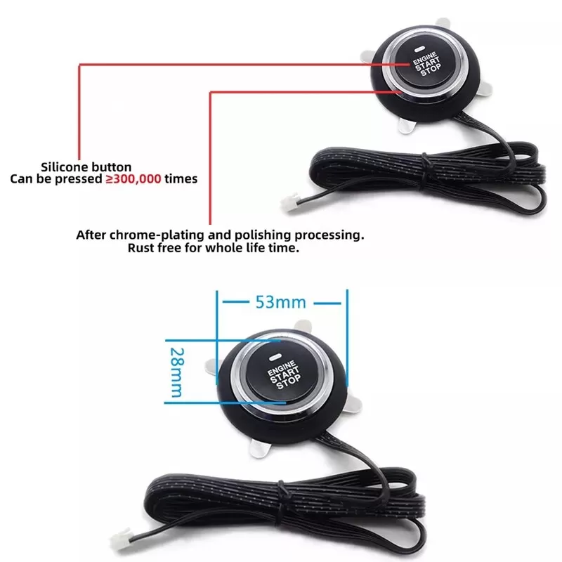 Car Engine Push start Button System PKE Keyless entry - image 2