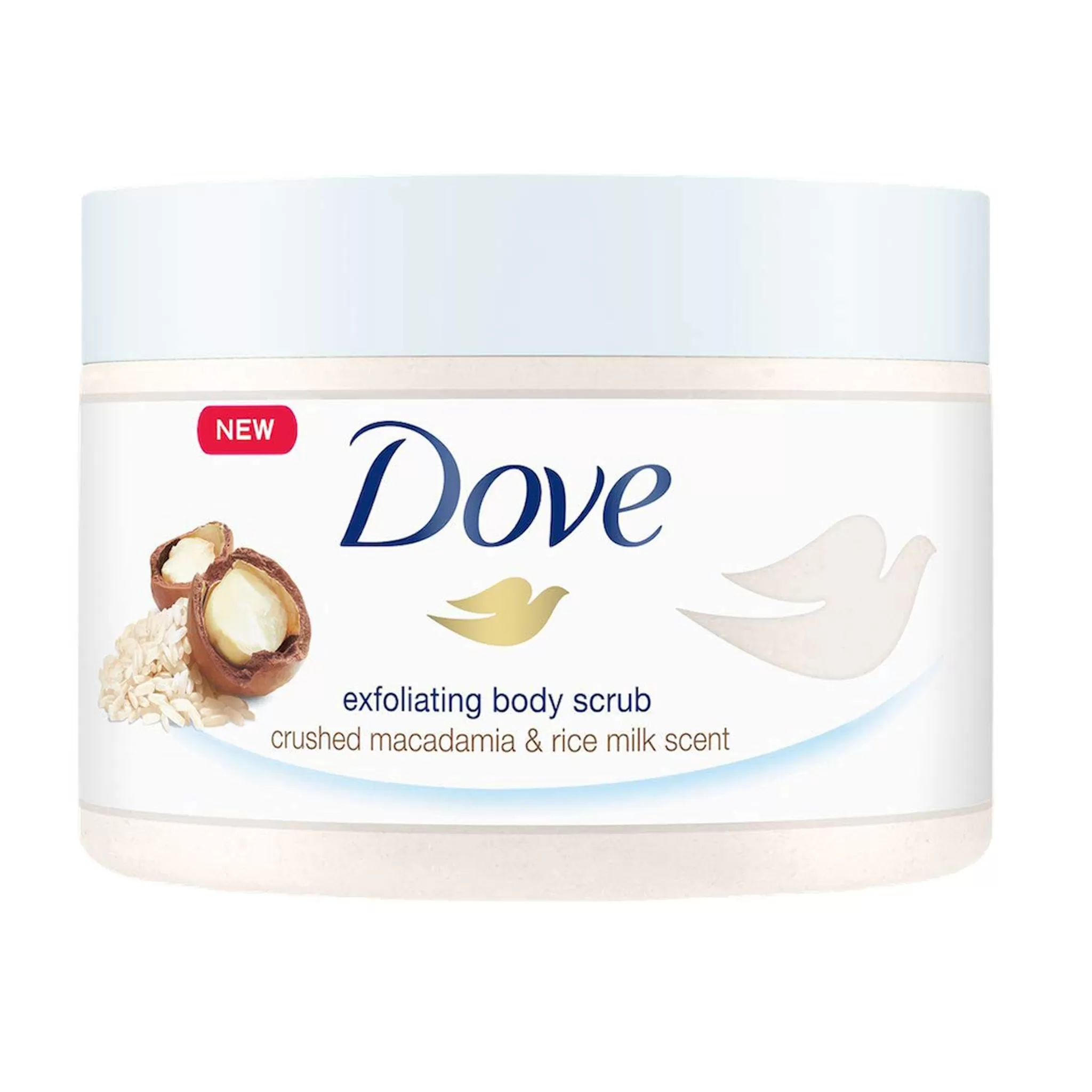 DOVE - CRUSHED MACADAMIA & RICE MILK BODY POLISH - 298G