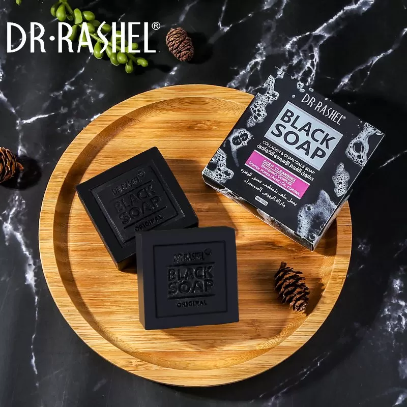 Dr Rashel Black Soap Collagen & Charcoal 100g
