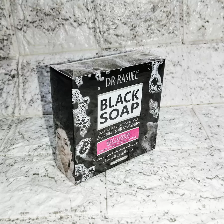 Dr Rashel Black Soap Collagen & Charcoal 100g - image 2