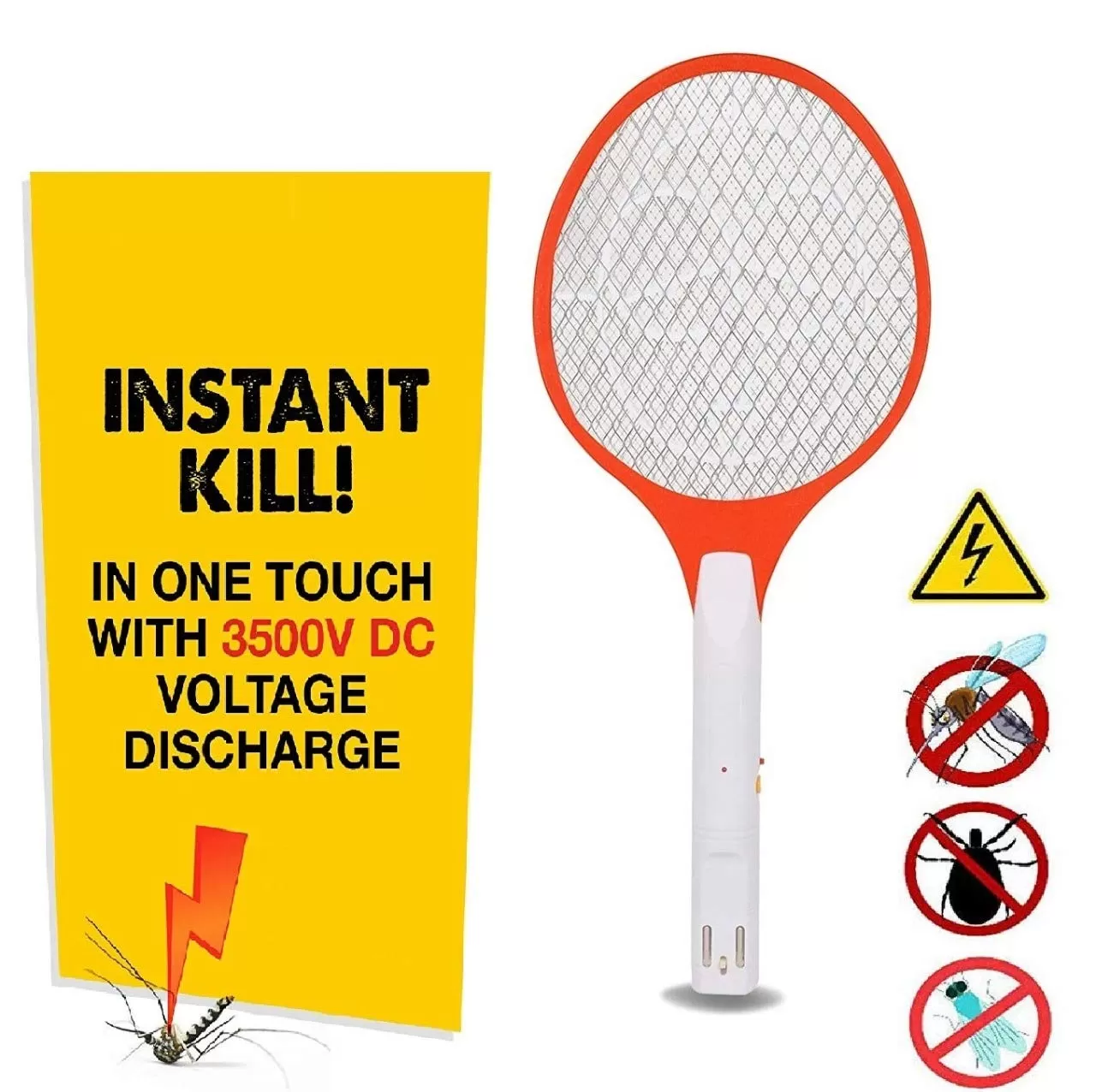 Electric Mosquito Fly Insect Killer Racket Zapper Bat - image 4