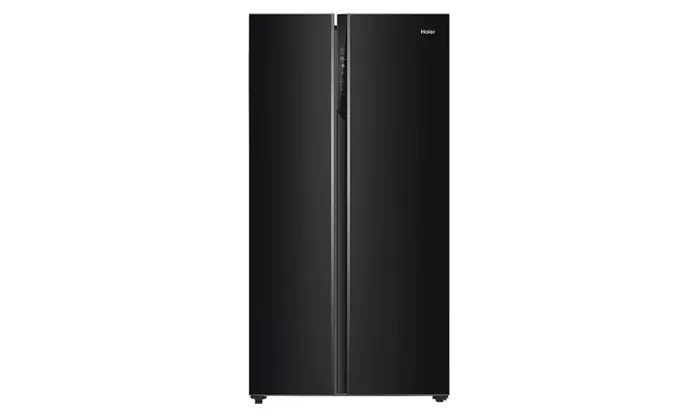 HAIER SIDE BY SIDE REFRIGERATOR 630L BLACK GLASS - image 1