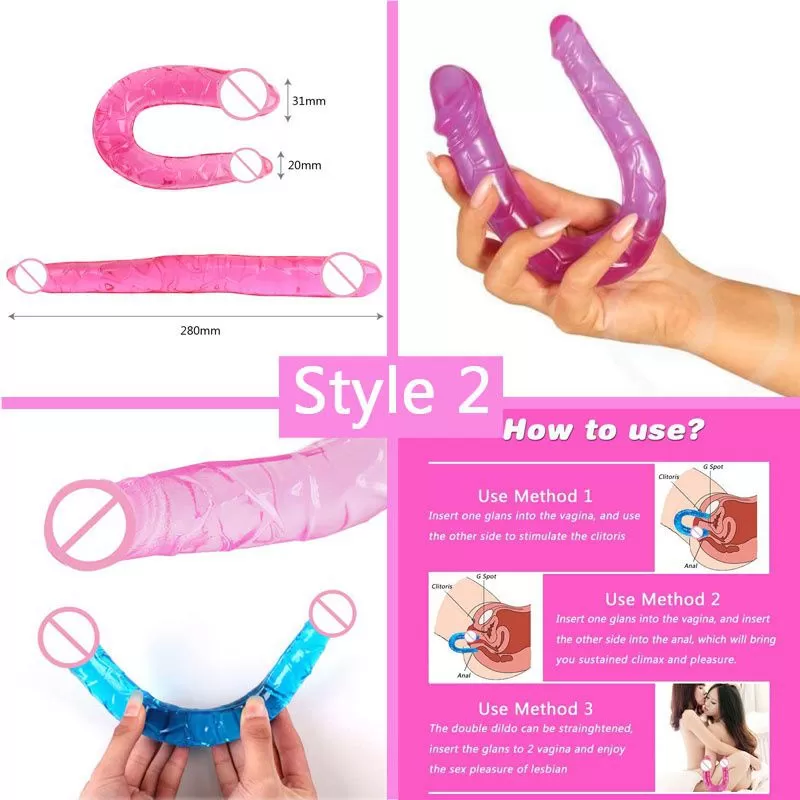 Jelly Double Long Realistic Dildo - image 6