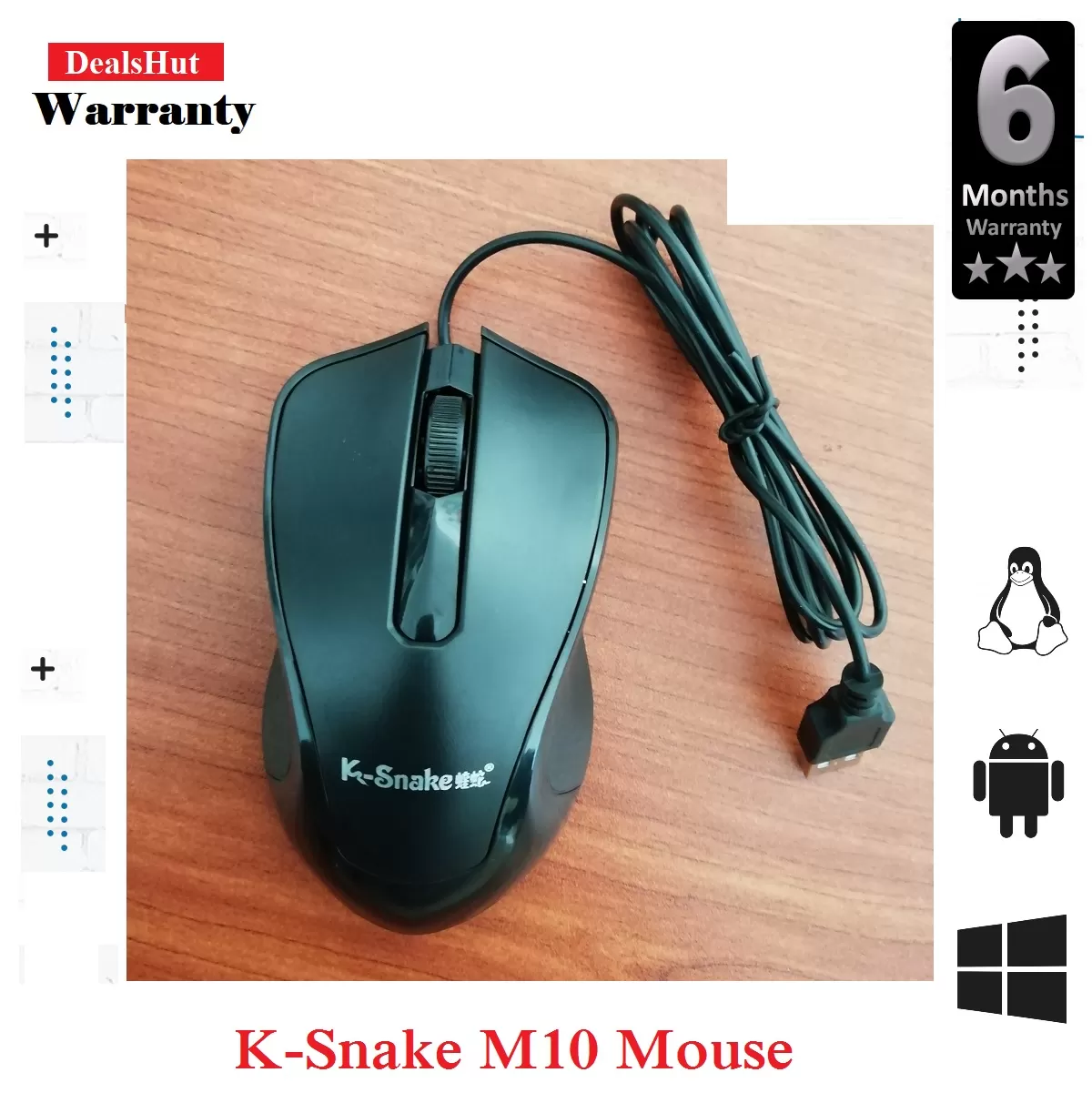 K-Snake M10 Wired Mouse For Computters & Laptops - image 1