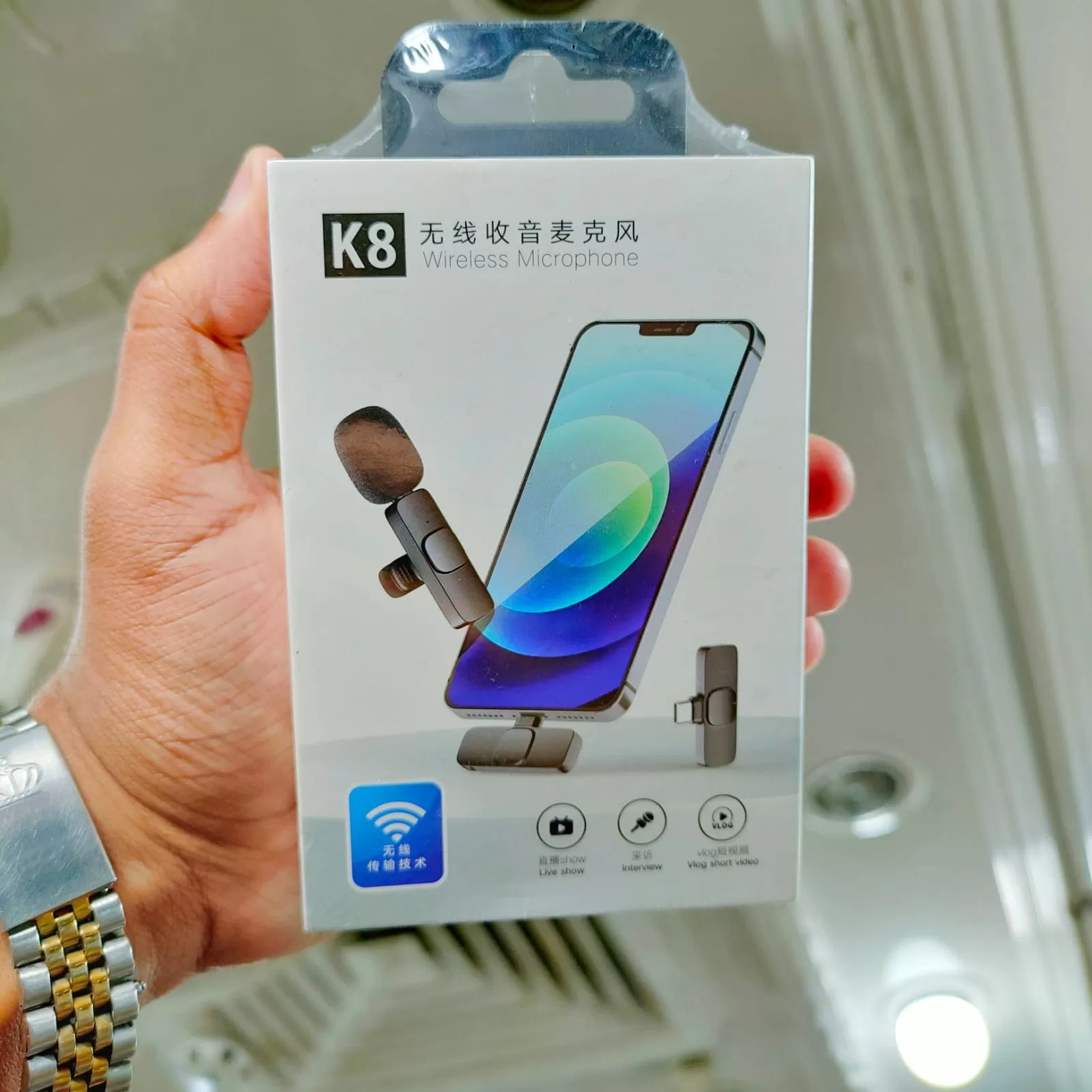 K8 Wireless Lavalier Mini Mic for iPhone Android Type C - image 2