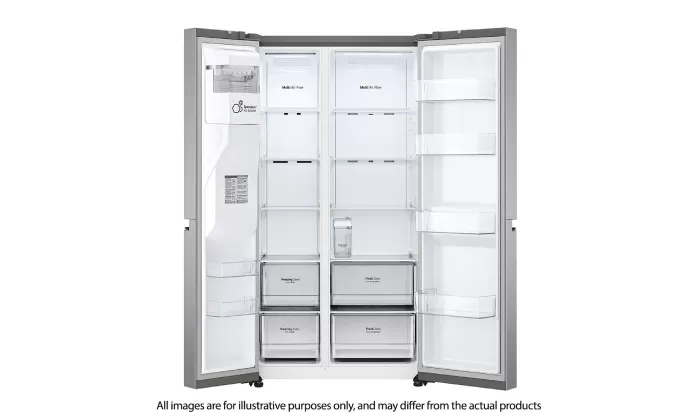 LG SIDE-BY-SIDE-REFRIGERATOR PLATINUM SILVER 674L