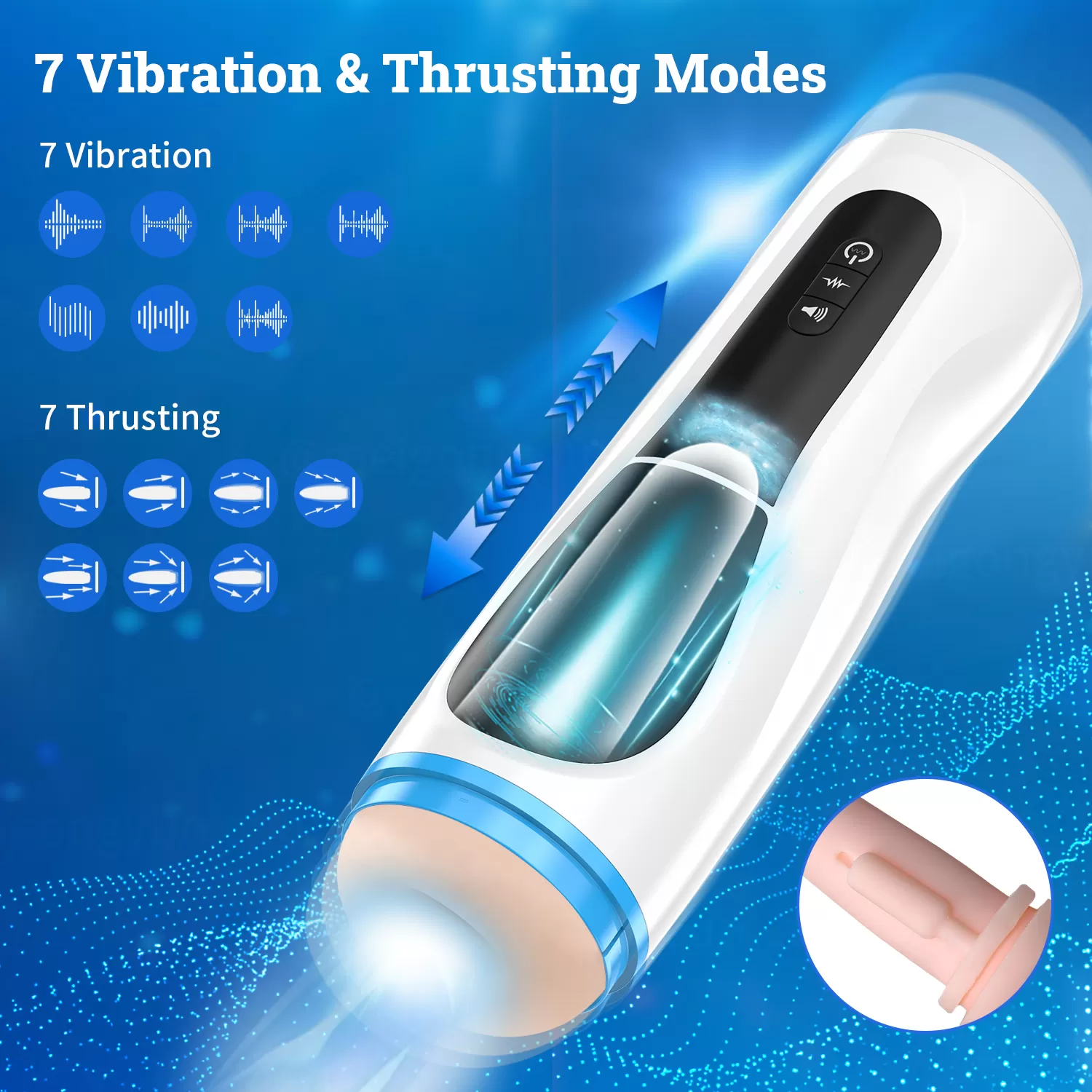 Male Masturbator Cup with 7 Vibration XTOYS - image 5