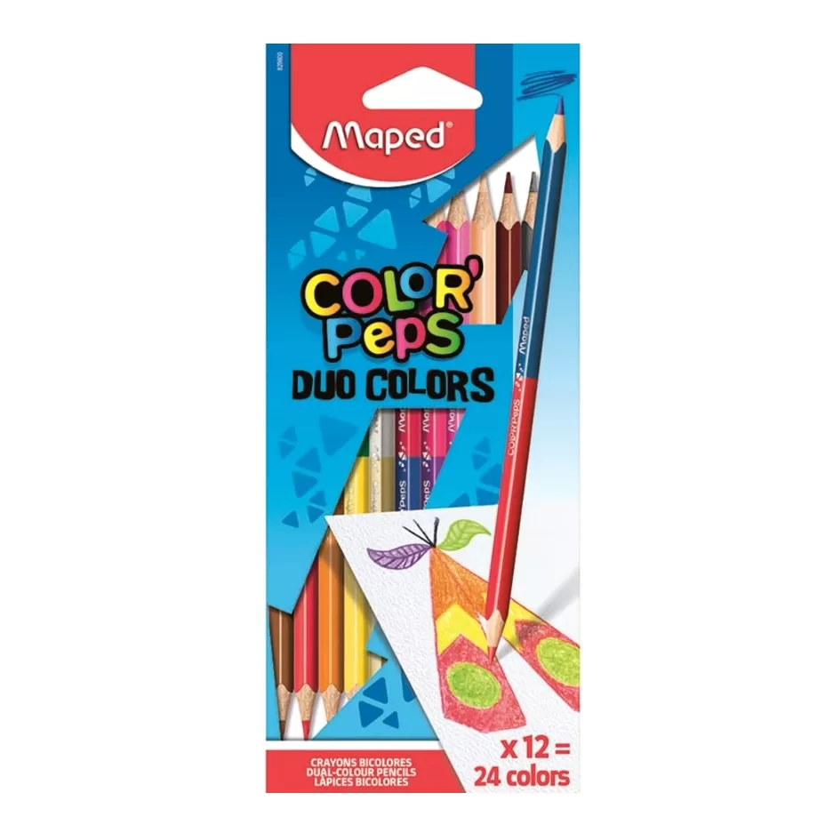Maped Duo Colour Pencils (12 pencil 24 Colour )