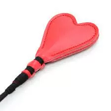 Red Heart Shaped Leather Spanking Long Bdsm Whip XTOYS - image 1