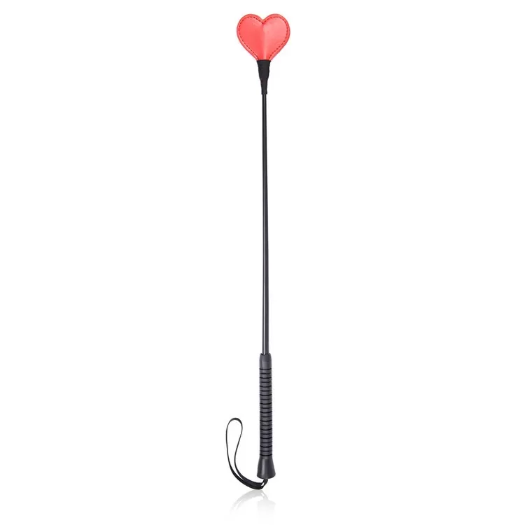 Red Heart Shaped Leather Spanking Long Bdsm Whip XTOYS - image 3