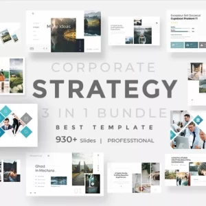 3 in 1 Corporate Strategy, Business PowerPoint Template