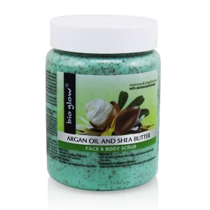 BIO GLOW ARGAN OIL & SHEA BUTTER FACE & BODY SCRUB 500ML