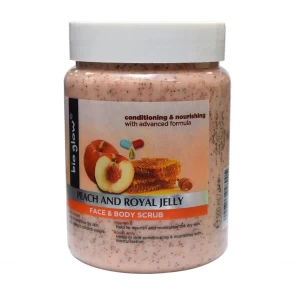 BIO GLOW - PEACH & ROYAL JELLY FACE & BODY SCRUB - 500ML