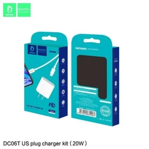 VDENMENV DC07YL -18W FAST CHARGING SET - WHITE  LIGHTNING