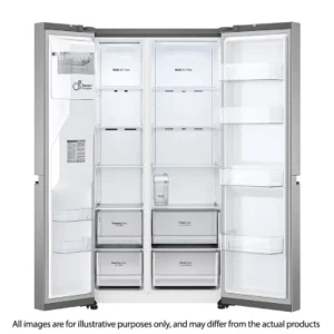LG SIDE-BY-SIDE-REFRIGERATOR PLATINUM SILVER 674L