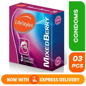 Life Styles Mixed Berry Condoms - 3Pcs