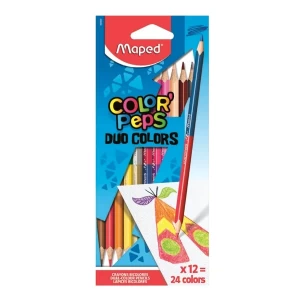Maped Duo Colour Pencils (12 pencil 24 Colour )