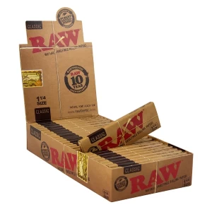 Raw Classic King Size Slim Rolling Paper With Tips