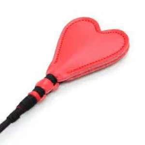 Red Heart Shaped Leather Spanking Long Bdsm Whip XTOYS