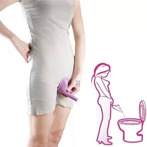 Woman Standing Piss Portable Toilet Urinal