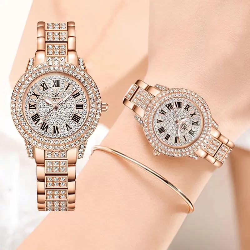 SHENGKE K0162L Luxury Diamond Waterproof Women Watches - image 1
