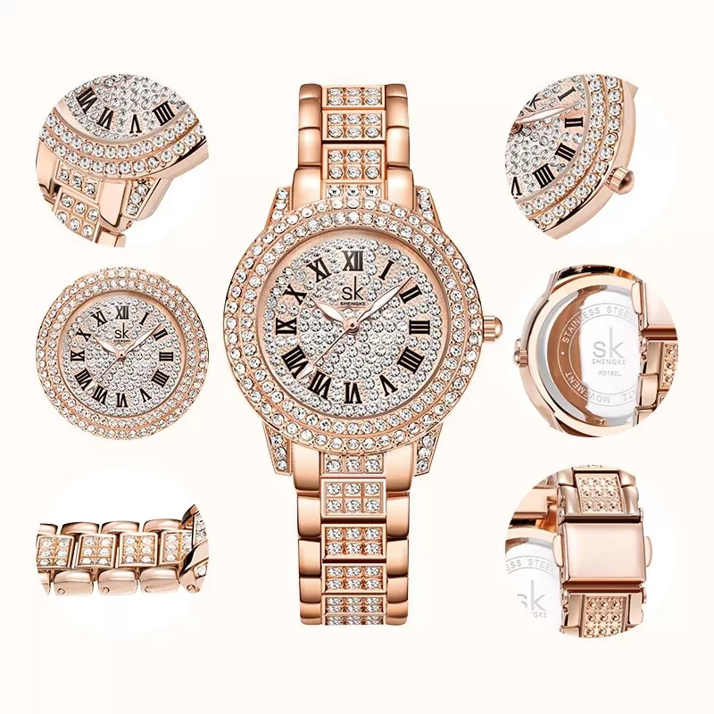 SHENGKE K0162L Luxury Diamond Waterproof Women Watches - image 3