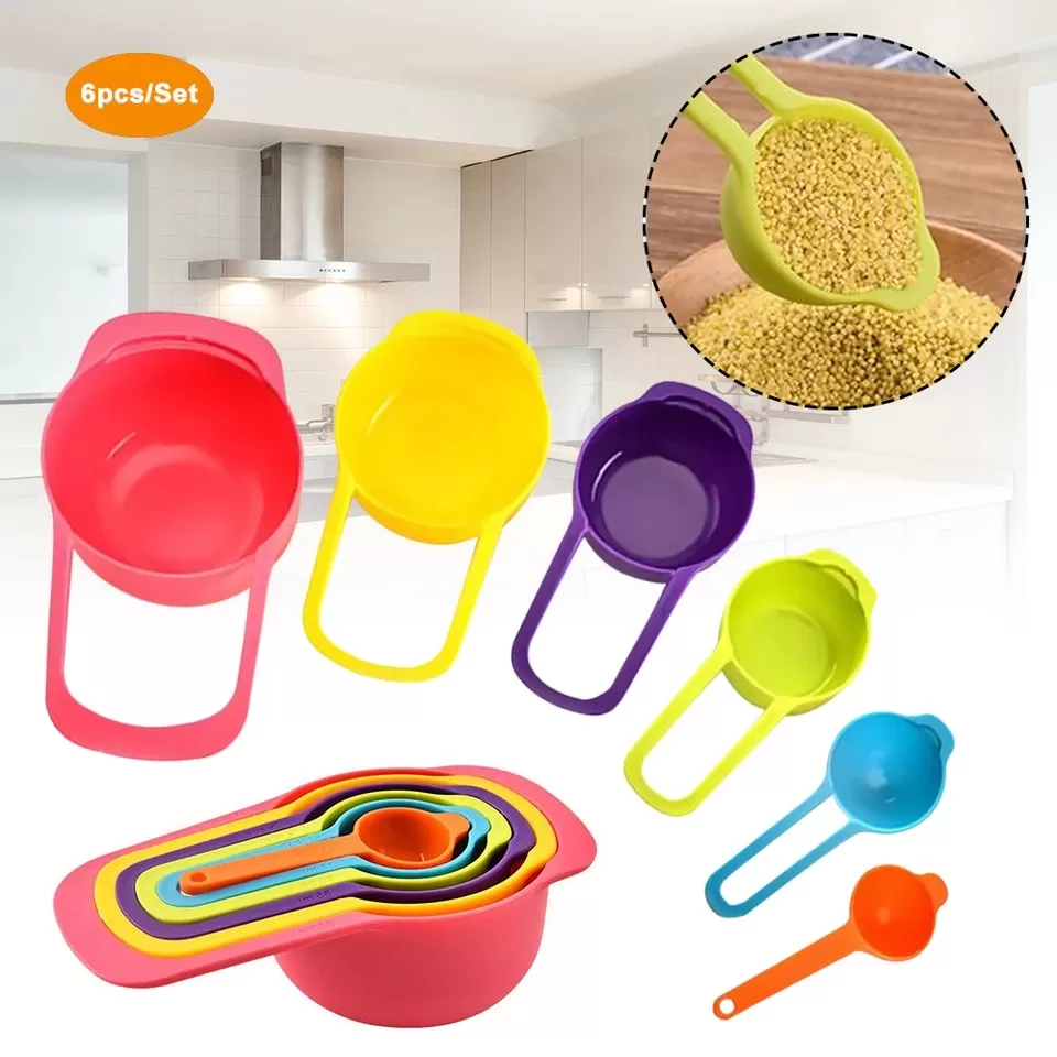 6Pcs/Set Kitchen Measuring Spoon Color Stackable Combination Mea - image 4