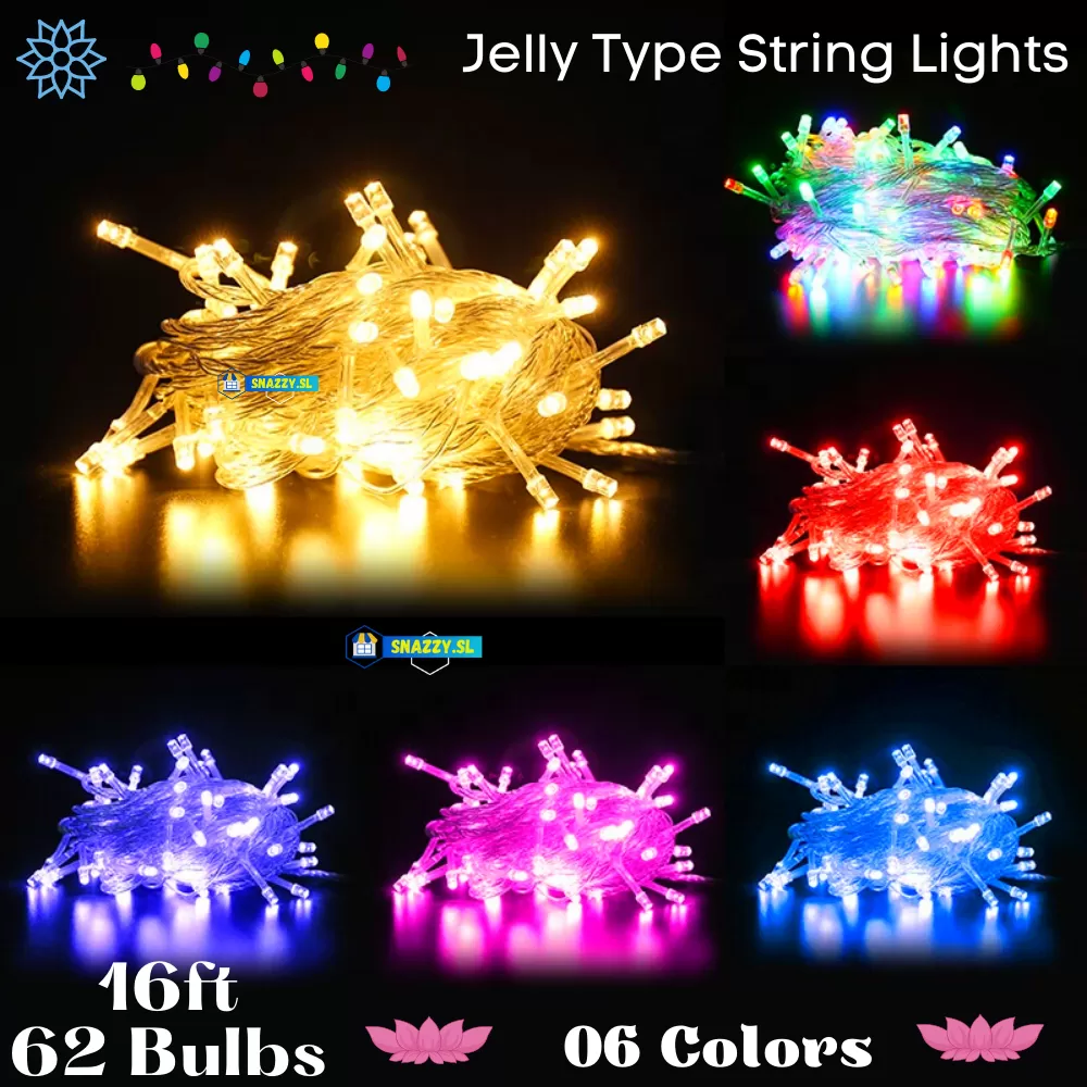 Jelly Type 62 Bulb Light 16ft Christmas, Vesak Poson Lights New