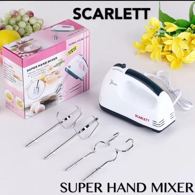 Scarlett - 7 Speed Electric Super Hand Mixer & Hand Beater - Sca