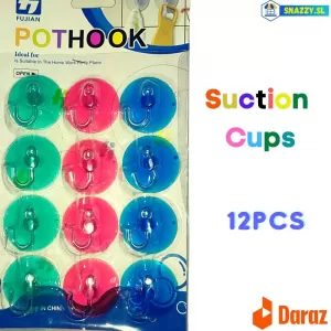 12Pcs Clear Sucker Suction Cups Mushroom Sucker Pads Hook Hanger