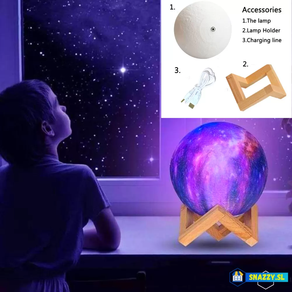 Touch Sensored 12CM LED Colors Moon Lamp Night Light with Multi - image 4