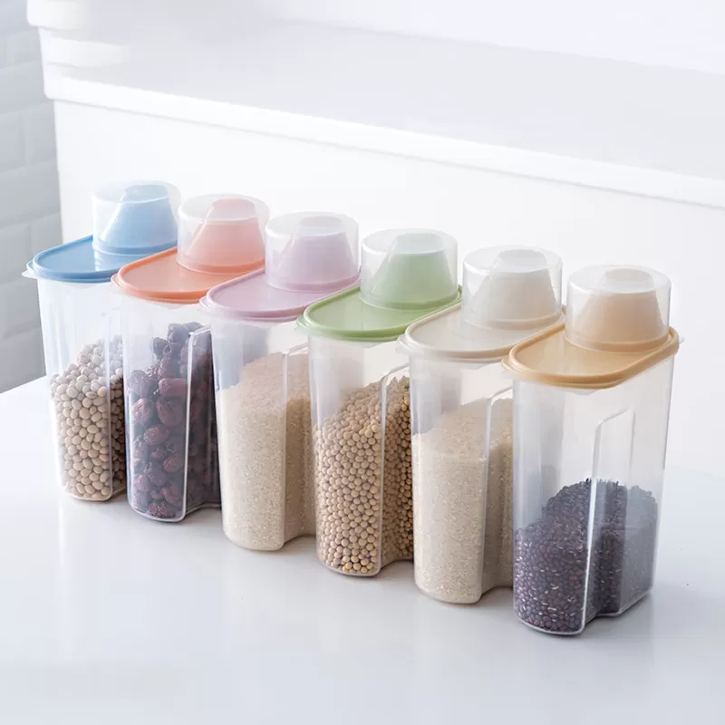 04 pcs Food Storage Box Plastic Clear Container - image 4