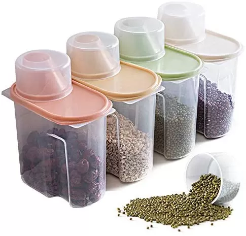 04 pcs Food Storage Box Plastic Clear Container - image 5