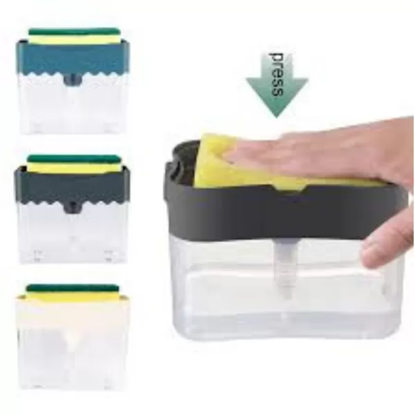 2-in-1 Multi-function Dishwashing Liquid Box Soap Pump Dispe - image 4