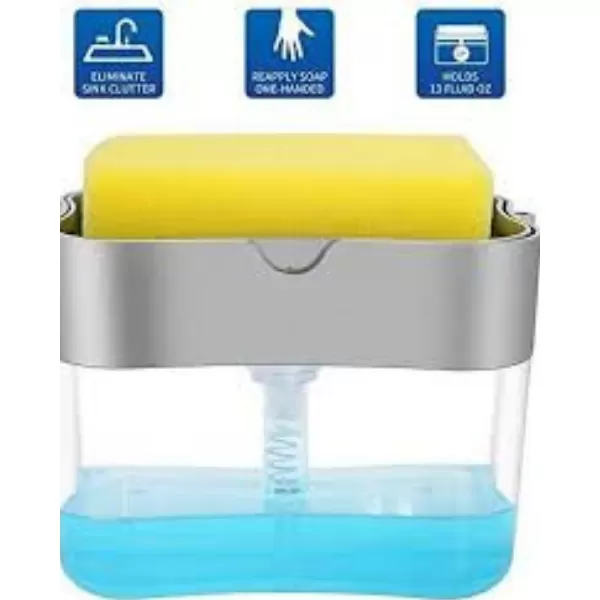 2-in-1 Multi-function Dishwashing Liquid Box Soap Pump Dispe - image 5
