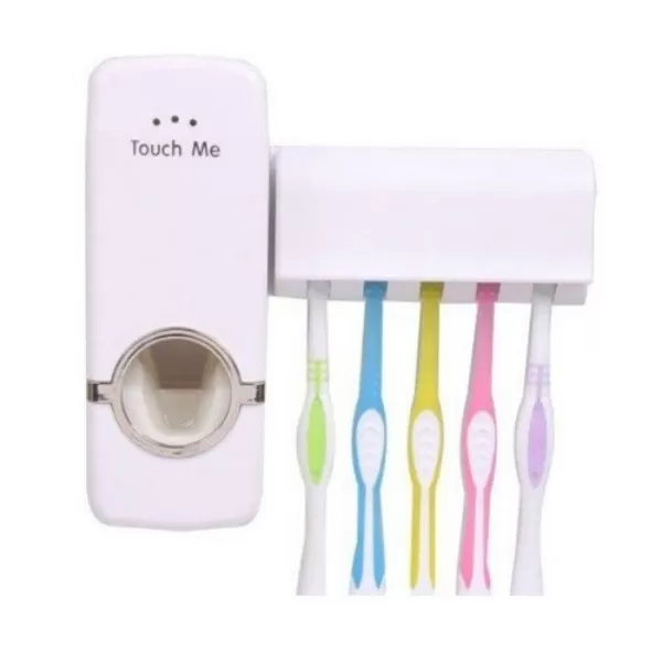 Toothpaste Squeezer & Dispenser + 5 Toothbrush Holder - image 5