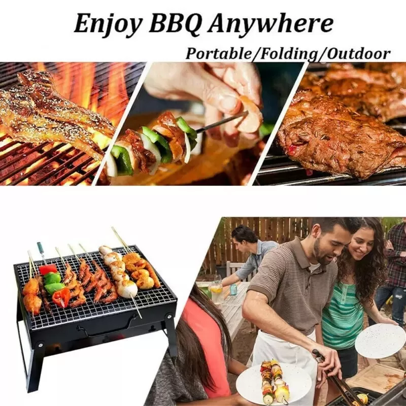 BBQ Grill Machine BBQ Stove Portable BLACK Small Barbecue St
