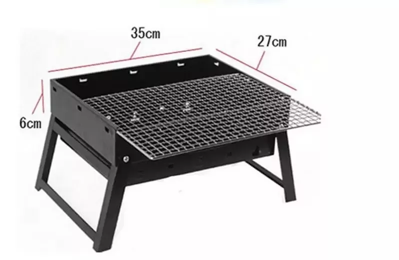 BBQ Grill Machine BBQ Stove Portable BLACK Small Barbecue St - image 4
