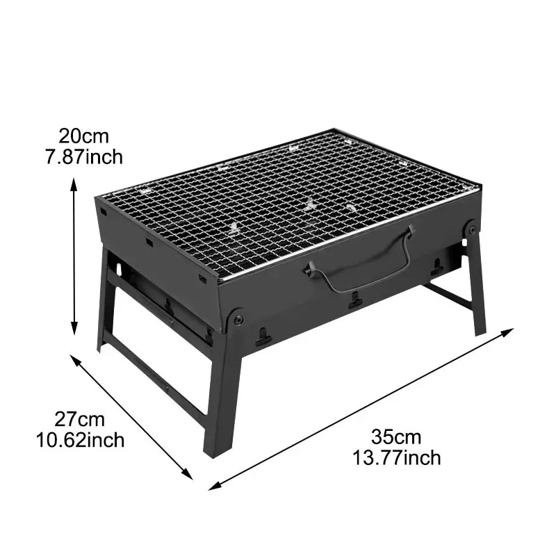 BBQ Grill Machine BBQ Stove Portable BLACK Small Barbecue St - image 5