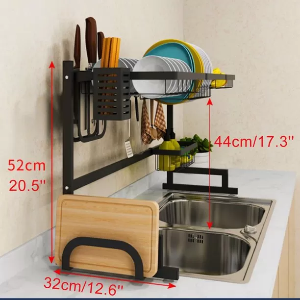 Dish Rack Kitchen Double Sink Rack  85cm - image 3